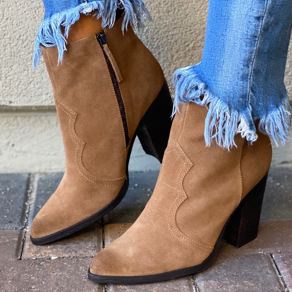 Dolce Vita Shoes - Genuine Leather Distressed Burnished Ankle Boots